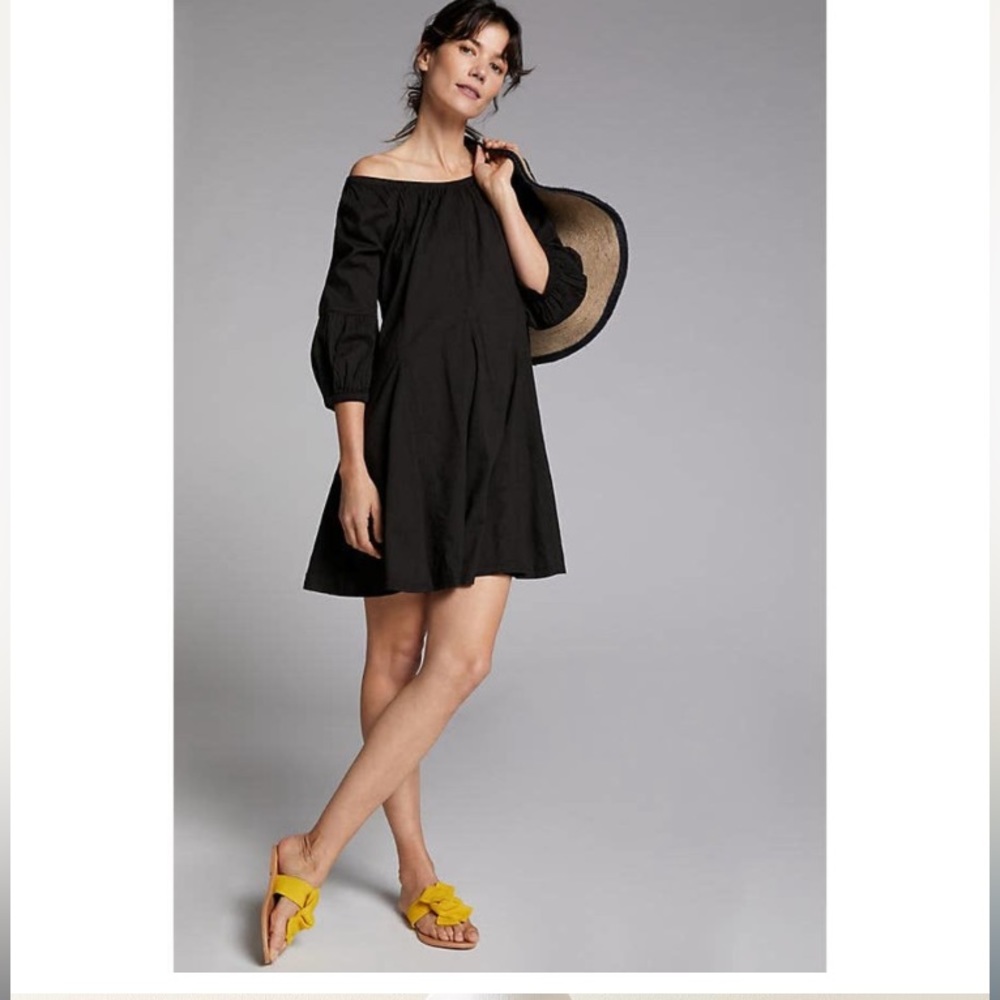 Daily practice black mollie tunic dress XS off shoulder - Picture 2 of 6